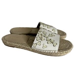 LK Bennett Women's Louna Espadrille Applique Slide Sandals Size 40 Size 9
